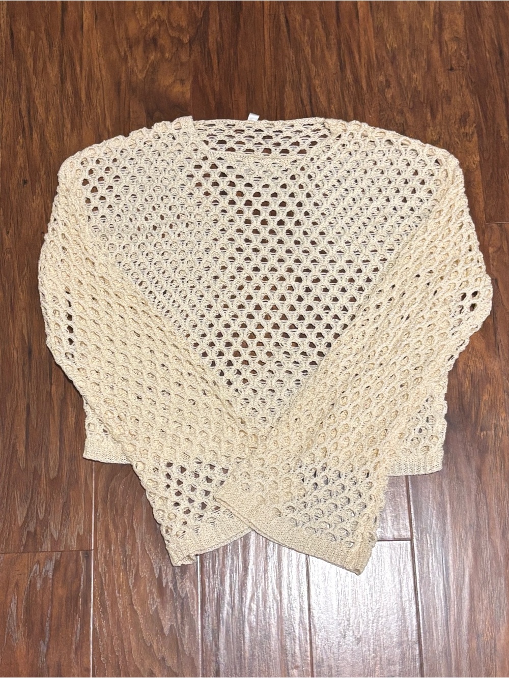Open-Knit Cream Women’s Sweater